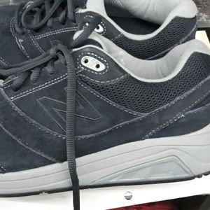 Navy blue suede shoes